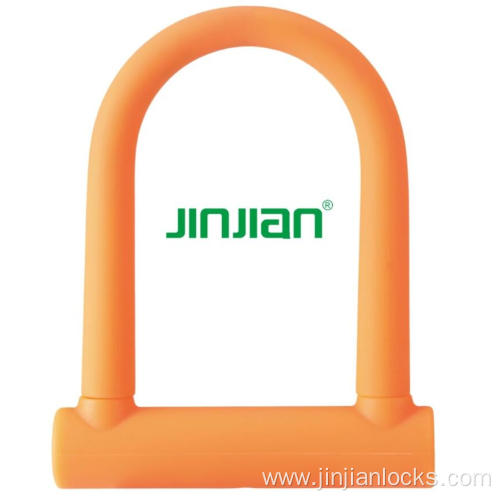 Heavy duty u shape rubber coat bicycle lock